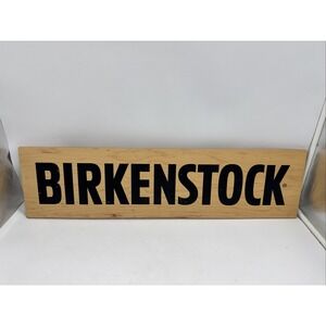 Birkenstock Display Shoes Wooden Name Brand Sign Shoe Store Advertising 29.5"x8"
